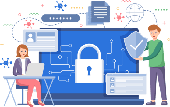 digital data protection design illustration cyber security illustration background cloud computing network safety concept free png Cpanel / Plesk : Gestion et migration