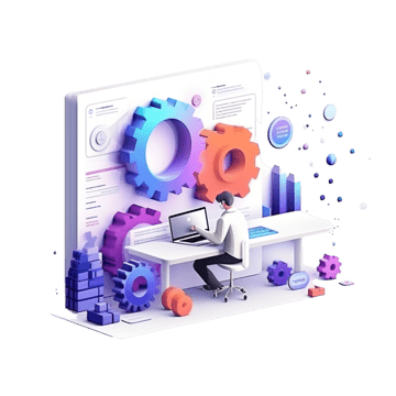 pngtree minimal 3d illustration web maintenance concept landing page gear seo optimization png image 9958920 Stratégie Digitale