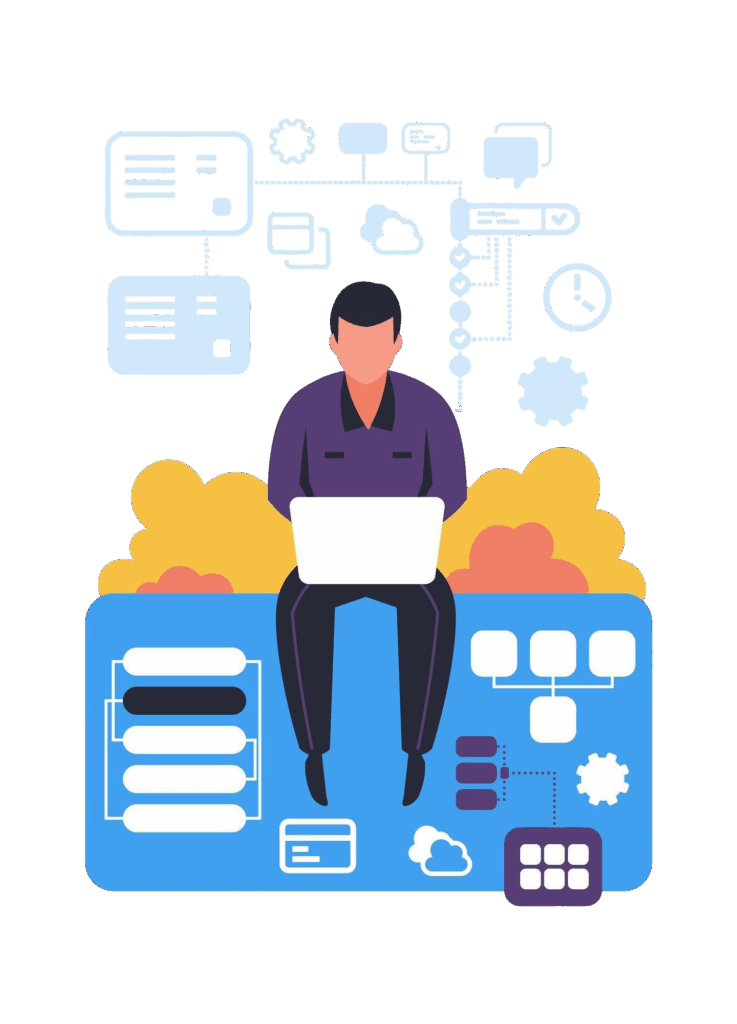 successfully organizing workflow time management concept man working with laptop effective job planning workers makes schedule tasks deadlines vector agenda optimization Cpanel / Plesk : Gestion et migration